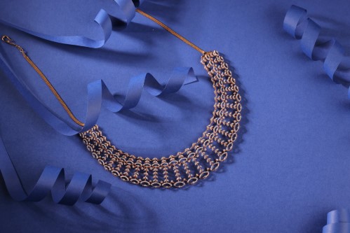 Konikkara diamond-and-gold collar necklace